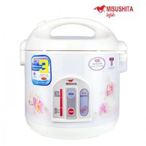 Olla arrocera eléctrica Misushita, cilindro de carcasa de acero inoxidable, olla interior mecánica, taza medidora, uso doméstico, hecho en Tailandia - Product Image 2