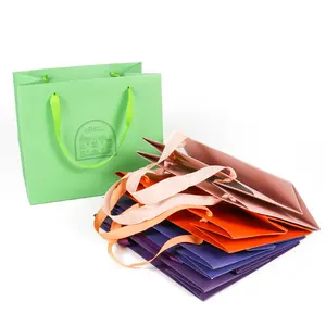 Món quà nhỏ ủng hộ túi giấy Ấn Độ biểu tượng tùy chỉnh gấp túi mua sắm với Pouch Tote Frosted cửa hàng túi cho quà lưu niệm mua sắm