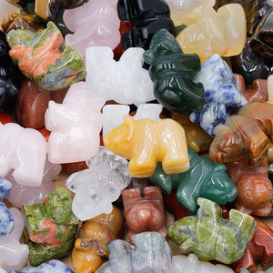 Wholesale Natural Polar Bear Carving Craft Mixed Gemstone Crystal Diamond Healing <strong>Stone</strong> for Christmas Animal Theme - Product Image 3