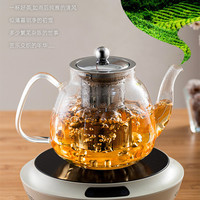 Théière en verre borosilicate PSC moderne de 900 ml (30 oz) avec infuseur en acier inoxydable et couvercle, ensemble café-thé écologique de 1 L, en stock