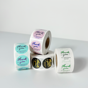 Wholesale Custom Adhesive <strong>Vinyl</strong> Waterproof <strong>Sticker</strong> Roll Labels <strong>Maker</strong> with Four-color Printing for Candle Use - Product Image 1