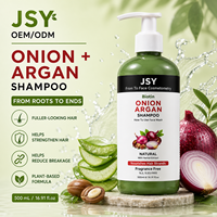 Sampo JSY Onion Argan Oil Biotin 500ml Perawatan Kulit Kepala yang Memperkuat dan Menutrisi, Rambut Halus, Berbahan Dasar Tumbuhan, Label Pribadi OEM ODM