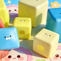 Populaire sur Xiaohongshu : Jouet anti-stress souple en forme de sceau, à récupération lente, jouet bloc de tofu carré malléable, fabriqué au Guangdong