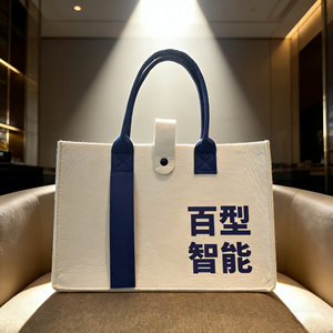 Bolso de mano ligero con diseño personalizado para mujer, ideal para viajes diarios, compras, resistente, lavable, bonito, de fieltro. - Product Image 4