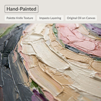 Peinture à l'huile artisanale, art abstrait moderne minimaliste, grande œuvre originale, texture murale géante, cadre personnalisé, vente en gros pour hôtels