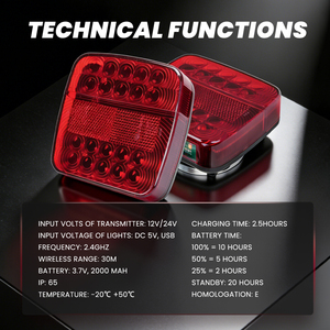 <span class=keywords><strong>Kit</strong></span> d'éclairage magnétique <span class=keywords><strong>sans</strong></span> <span class=keywords><strong>fil</strong></span> pour <span class=keywords><strong>remorque</strong></span> 12V 24V, feux arrière LED étanches pour camion, camping-car et <span class=keywords><strong>remorque</strong></span> - Product Image 4