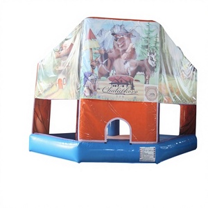 Inflatable PVC Jumping Castle with Slide for Kids' Outdoor Commercial Party Rental - Product Image 1