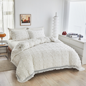 <span class=keywords><strong>Housse</strong></span> <span class=keywords><strong>de</strong></span> <span class=keywords><strong>couette</strong></span> en microfibre à franges, style Boho, tufté, Queen Size, ensemble <span class=keywords><strong>de</strong></span> <span class=keywords><strong>housse</strong></span> <span class=keywords><strong>de</strong></span> <span class=keywords><strong>couette</strong></span>, broderie, Shabby, Chic, literie, 3 pièces - Product Image 3