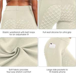 직업 승마 장비 베이지 사용자 정의 승마 레깅스 스타킹 통기성 말 바지 - Product Image 2