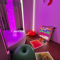 Tableau mural sensoriel créatif lumineux à LED pour enfants autistes, jeux éducatifs STEM, équipement de salle sensorielle, tableau à chevilles mural