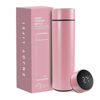 Botol Minum Termos Pintar 500Ml dengan Layar Temperatur, Botol Air Stainless Steel, Flask Termal Berinsulasi