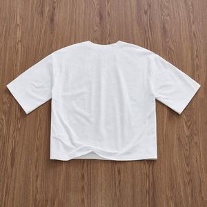 Camiseta de mezcla de algodón y poliéster de manga cinco cuartos del fabricante con logotipo colorido - Product Image 2