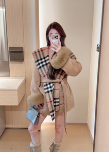 <span class=keywords><strong>Abrigo</strong></span> <span class=keywords><strong>de</strong></span> Lana <span class=keywords><strong>de</strong></span> Doble Cara con Capucha a <span class=keywords><strong>Cuadros</strong></span> para Mujer, Estilo Gabardina <span class=keywords><strong>de</strong></span> Longitud Media, <span class=keywords><strong>Abrigo</strong></span> <span class=keywords><strong>de</strong></span> Invierno para Mujer 2025 - Product Image 4