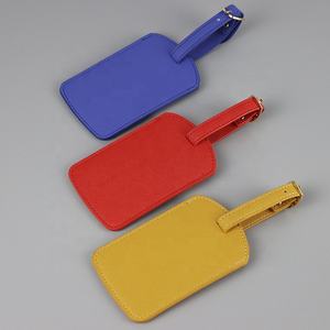 Großhandel Reise Soft Faux Gepäck anhänger Bulk Wasserdichter Gepäck anhänger Etiqueta De Equipajes Benutzer definierter Druck PU Leder Gepäck anhänger - Product Image 6