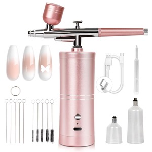 Super Stable Airbrush <b>Kit</b> 25 PSI Rechargeable Dual Mode 0.3mm Nozzle for <b>Gel</b> Nail Ombre French Art and Makeup Portable - Product Image 1