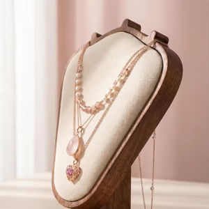 Expositor de Collares de Moda, Bandeja de Madera para Joyería, Soporte de Exhibición para Estuches, Vitrinas y Empaque - Product Image 3