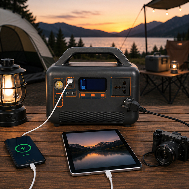 500W Portable Power Station LiFePO4 Outdoor Power Supply Pure Sine Wave Backup Battery