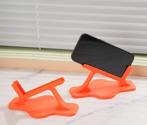 3D Printed Phone <b>Holder</b>, Side Lying Flat, Watching TV Shows, Sleeping <b>Tablet</b> Base, Engineering Curved Lazy Person Stand - Product Image 2