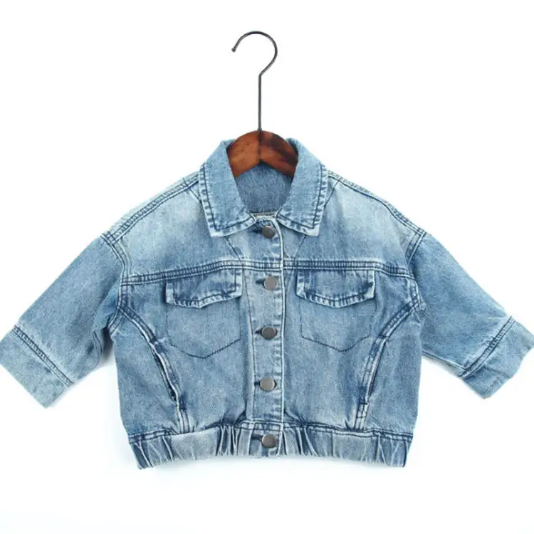 Custom Wholesale Children Vintage Fancy Design Kids Jeans Denim Jacket