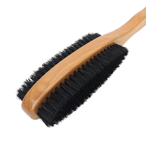Double Sided Pig Bristle Coat <b>Brush</b> Solid Wood Handle Household <b>Cleaning</b> <b>Brush</b> Stain Removal Shoe <b>Brush</b> - Product Image 1