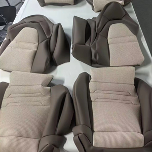 Housses de siège complètes en cuir à carreaux pied-de-poule pour <span class=keywords><strong>Porsche</strong></span> <span class=keywords><strong>Cayman</strong></span> 981 - Product Image 1