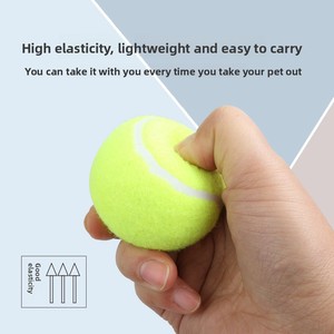 Juguete Masticable para Perros, Pelota de Tenis Elástica Resistente a las Mordidas, Pelota de Entrenamiento para Mascotas, Pelota de Tenis Duradera, Juguete Interactivo para Mascotas de Color Personalizado - Product Image 4