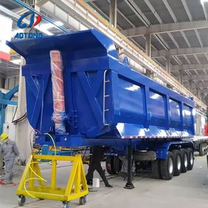 Remorque à trois essieux Aotong, capacité de charge lourde de 60 à 80 tonnes, remorque à benne hydraulique latérale, camion à benne <span class=keywords><strong>arrière</strong></span>, semi-remorque - Product Image 1