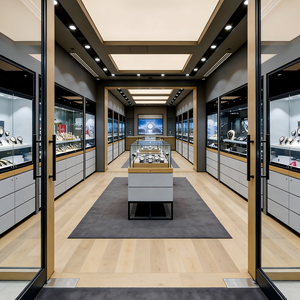 Vitrine murale moderne <span class=keywords><strong>pour</strong></span> bijoux et montres avec éclairage LED <span class=keywords><strong>pour</strong></span> les centres commerciaux - Product Image 4