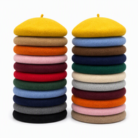 Béret en feutre 100% laine personnalisé, style français vintage, chaud pour l'automne et l'hiver, casquette d'artiste peintre, vente en gros pour femmes, mode, logo personnalisé