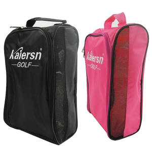 Sac à chaussures de golf respirant et imperméable Passen pour hommes et femmes Noir/Rose 33x23x11.5cm Tissu en nylon avec matériau PU - Product Image 1