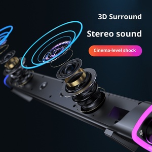 2020 New DC Powered RGB LED Wired Soundbar <strong>Computer</strong> <strong>Speaker</strong> Private Model Home Theatre - Product Image 2
