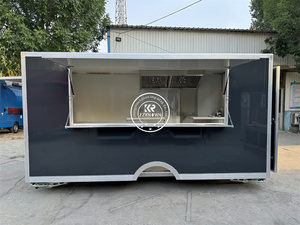 China Hot Sale <b>Concession</b> Food Kiosk Mobile Fast Street Snack Food Truck <b>Trailer</b> with Stainless Steel Workbench - Product Image 4