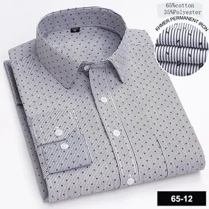 Cotton Casual Long-sleeve <strong>Shirts</strong> for <strong>Men</strong> Vintage Designer Print Yarn Dyed Breathable Spring Single <strong>Pocket</strong> - Product Image 5