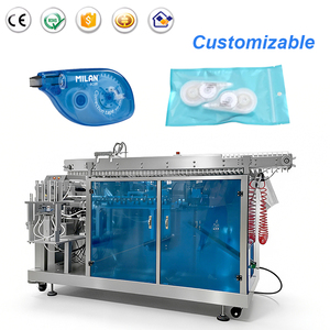 Machine <span class=keywords><strong>d</strong></span>'emballage automatique pour sachets préformés à fermeture éclair et rubans correcteurs - Product Image 1