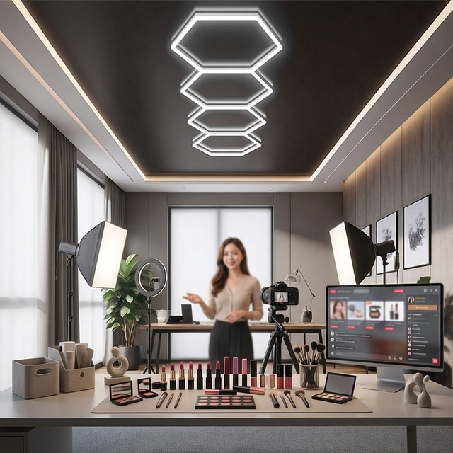 Quick Dispatch 72H Strong Brightness Modular Layout Factory Direct Led Hexagon Working Light for TikTok Shop Display