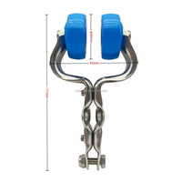 Chariot suspendu en acier inoxydable SUS 304 pour rail en T, convoyeur, transformation de volailles, abattage de poulets