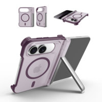 Nouvelle coque de téléphone pliable antichoc en TPU avec protection des quatre coins, toucher doux, PC transparent et support à bande pour iPhone 18 Fold 2026