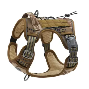 New Design K9 Malinois Nylon Personalized No Pull Training Adjustable Weighted Dog Harness Custom Tactical Dog Vests