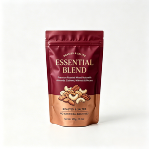 Custom Printed Matte Heat Sealable Resealable Aluminum Foil Stand Up Pouch Food Grade Organic <b>Nuts</b> Dried Fruit Packaging Bag - Product Image 2