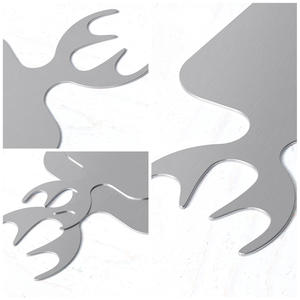 Planche à découper en acier inoxydable en forme de cerf, antibactérienne, double face, pour steak, pizza, fête, plateau de cuisine durable - Product Image 4