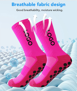 Chaussettes de sport respirantes en tissu tricoté avec coussinets renforcés antidérapants pour l'entraînement au basketball, au football et au soccer - Product Image 3