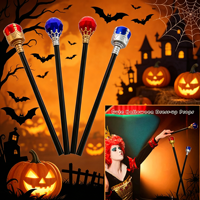 Sceptre en plastique d'Halloween, baguette de roi, de reine ou de princesse, accessoires de cosplay, bâton de fête pour enfants, jouet pour spectacle de festival ou de scène