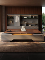 Table et chaises de bureau de luxe, design complet, mobilier de bureau, bureau d'ordinateur en forme de L, bureau de direction pour PDG, bureau moderne