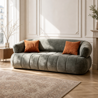 Canapé modulaire en tissu avec emballage compressé, housse amovible et lavable pour salon, appartement et villa