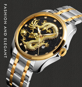 Montre à quartz au design 3D Dragon, très vendue, montre de luxe avec bracelet en acier inoxydable, personnalisable avec logo OEM, cadeau idéal - Product Image 5