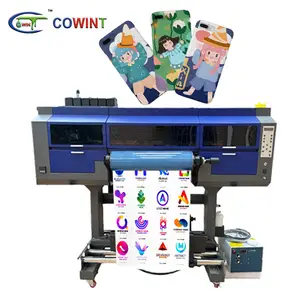 Cowint a1 600 mm direct to substrate uv wrap printer 60cm uv printing machine AB film roll to roll uv dtf printer with laminator