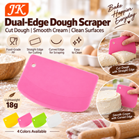 Grattoir à pâte en plastique PP Jinke, outil de découpe pour pâtisserie, crème, décoration de gâteaux, bol multifonctionnel, qualité alimentaire, antiadhésif