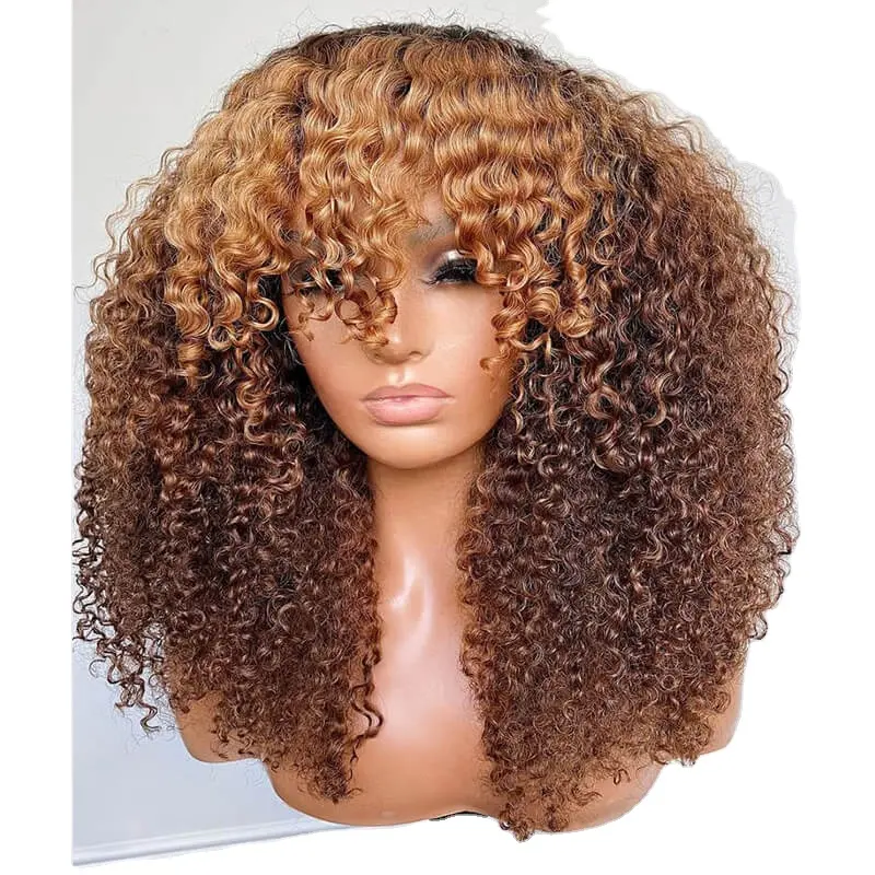 # Indian Afro Kinky Curly Pelucas de cabello humano para mujeres negras Pelucas baratas al por mayor 13X4 HD Raw Indian Hair Wig