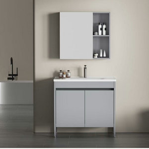 Mueble de Baño 668 con <span class=keywords><strong>Lavabo</strong></span> Integrado de Cerámica y Aluminio Honeycomb, Juego Completo - Product Image 1