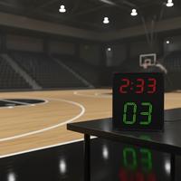 Marcador de Baloncesto LED con Sensor Infrarrojo, Detector de Tiros, Reloj de Puntuación Digital Electrónico Automático para Entrenamiento en Cancha